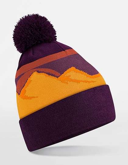 Mountain Peaks Pom Pom Beanie — Desert Peaks