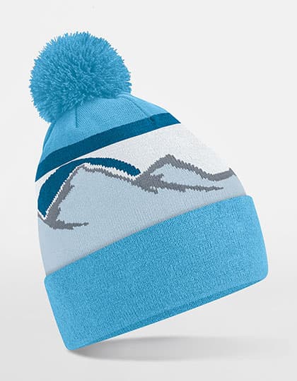 Mountain Peaks Pom Pom Beanie — Glacier Peaks