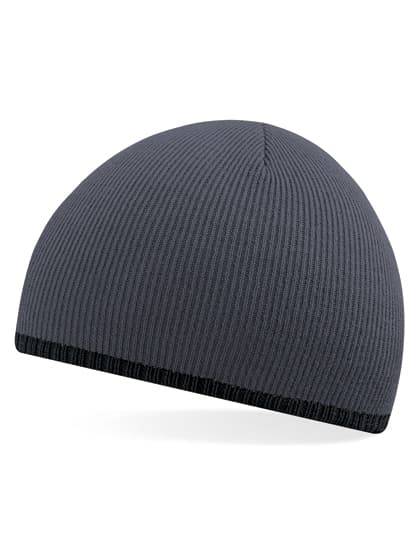 Two-Tone Pull-On Beanie — Graphite Grey