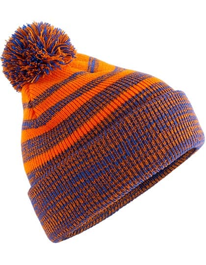 Team Stripe Beanie — Orange