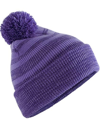 Team Stripe Beanie — Purple