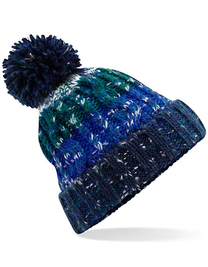 Corkscrew Pom Pom Beanie — Alpine Blues