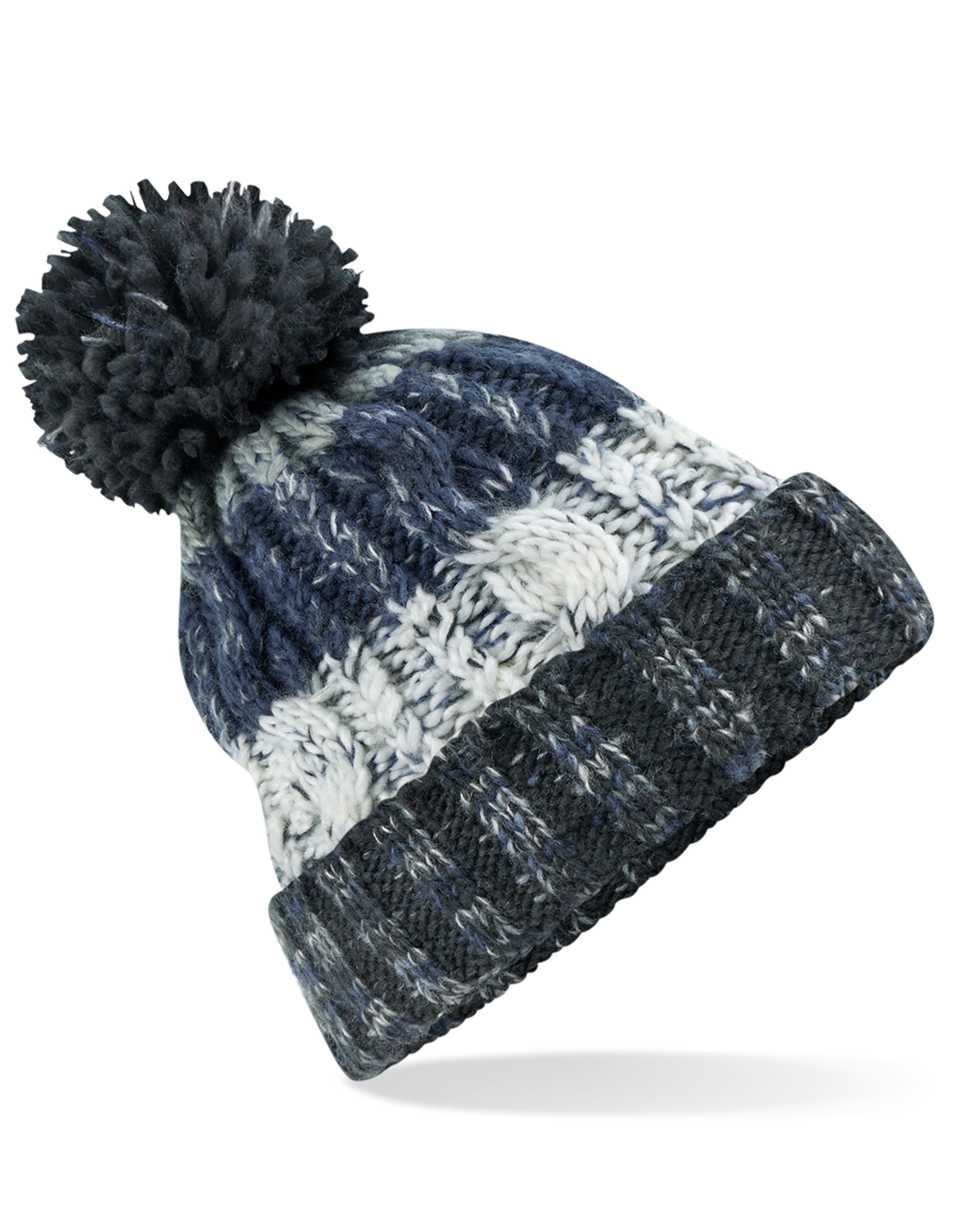 Corkscrew Pom Pom Beanie — Arctic Dawn