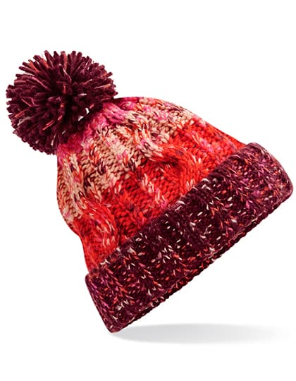 Corkscrew Pom Pom Beanie — Cherry Sherbet