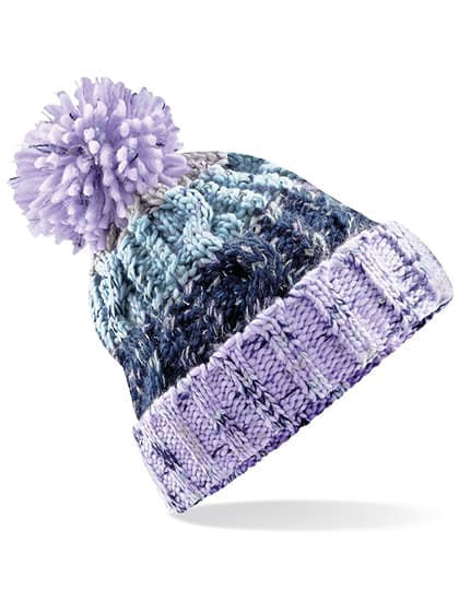 Corkscrew Pom Pom Beanie — Lavender Fizz