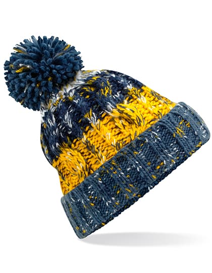 Corkscrew Pom Pom Beanie — Morning Frost