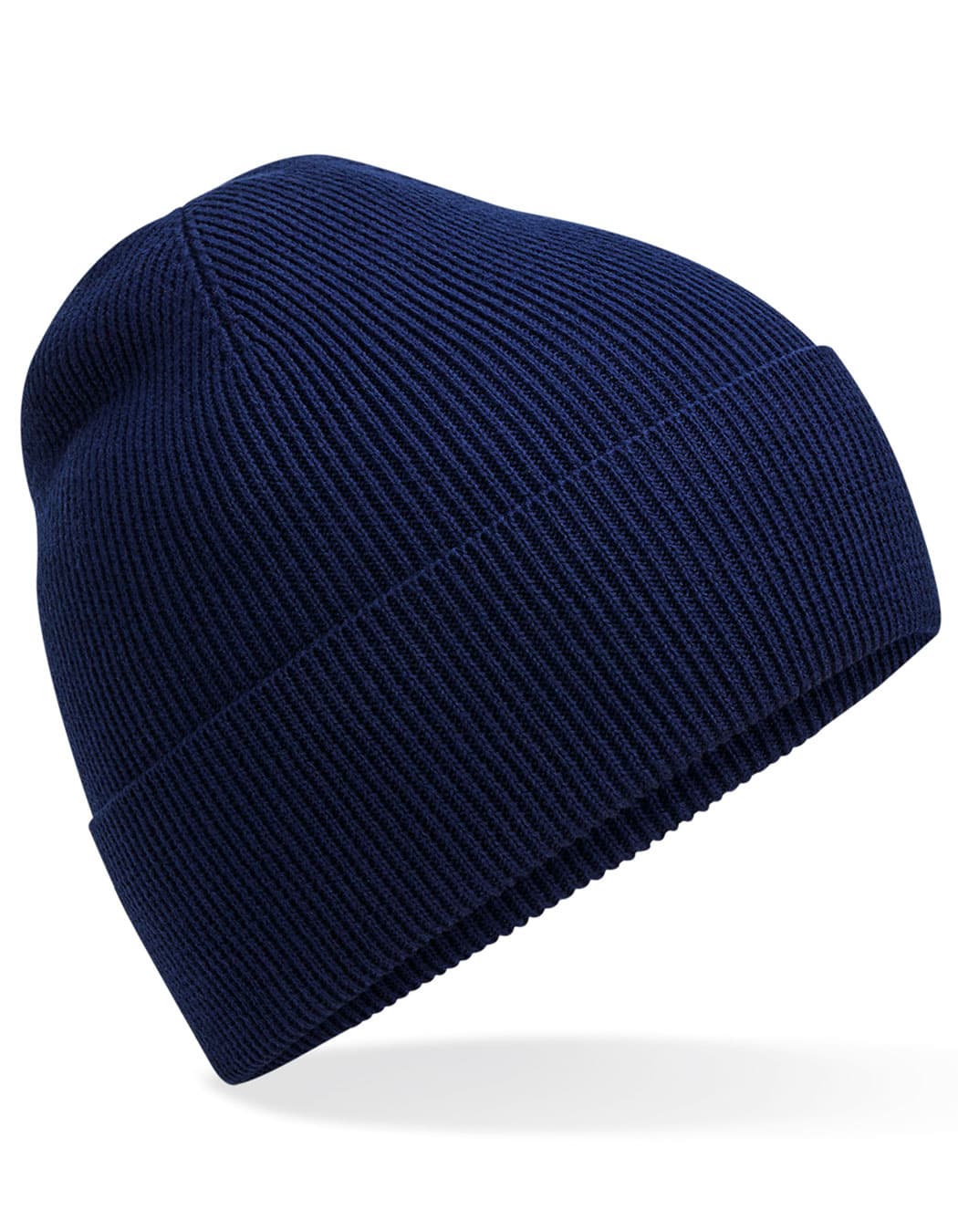 Organic Cotton Fine Knit Beanie — Oxford Navy