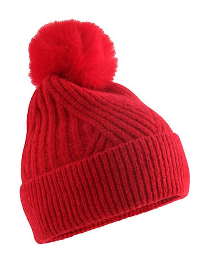 Snow Luxe Beanie — Classic Red