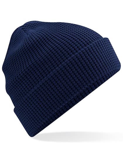 Organic Cotton Waffle Beanie — Oxford Navy