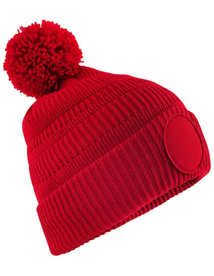 Fan Patch Beanie — Classic Red