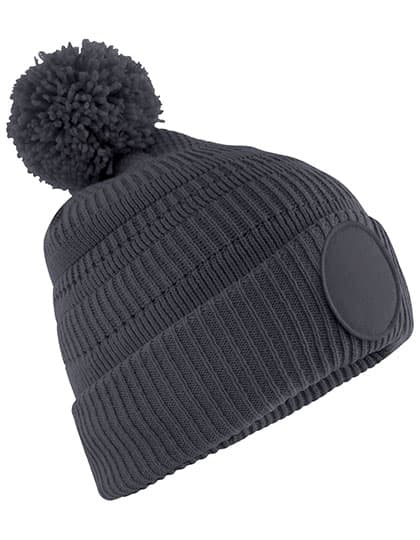 Fan Patch Beanie — Graphite Grey