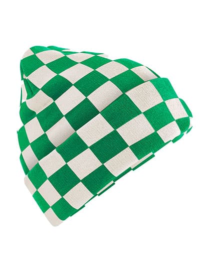 Checkerboard Beanie — Kelly Green