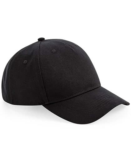 Organic Cotton 5 Panel Cap — Black
