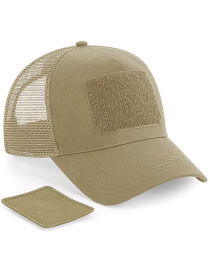 Removable Patch Snapback Trucker — Desert Sand