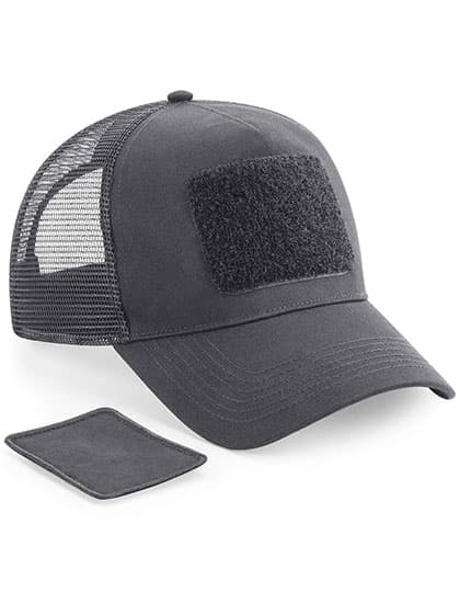 Removable Patch Snapback Trucker — Graphite Grey
