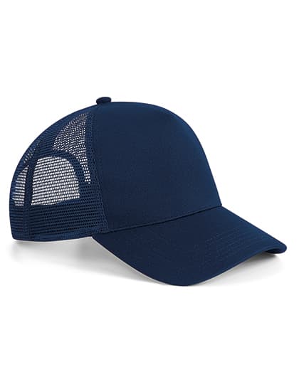 Microknit Snapback Trucker — French Navy