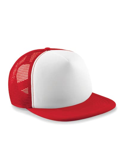 Vintage Snapback Trucker Cap — Classic Red