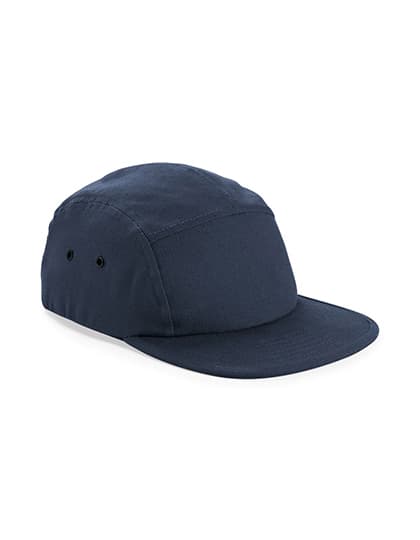Canvas 5 Panel Camper Cap — Navy