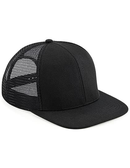 Original Flat Peak 6 Panel Trucker Cap — Black