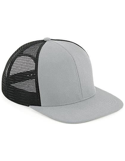 Original Flat Peak 6 Panel Trucker Cap — Grey