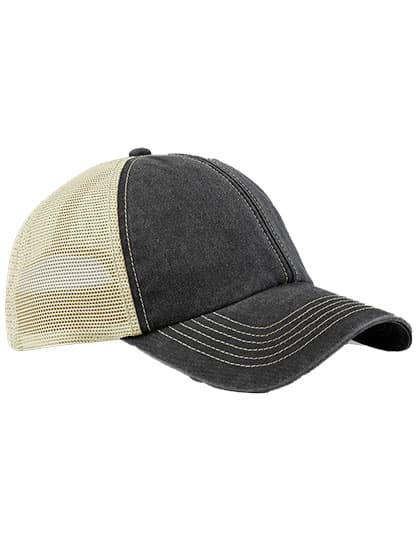 6 Panel Vintage Trucker — Vintage Black