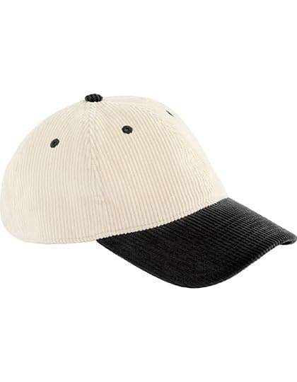 Contrast Peak Corduroy Cap — Natural