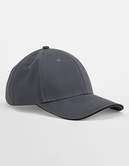 EarthAware® Classic Organic Cotton 6 Panel Cap - Sandwich Peak — Graphite Grey