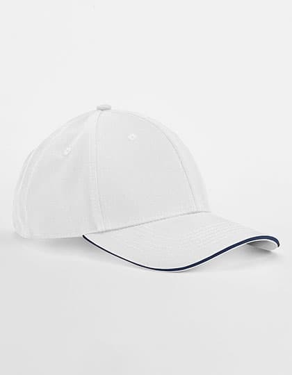 EarthAware® Classic Organic Cotton 6 Panel Cap - Sandwich Peak — White