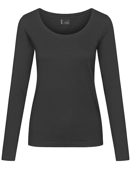 Women´s T-Shirt Long Sleeve — Charcoal (Solid)