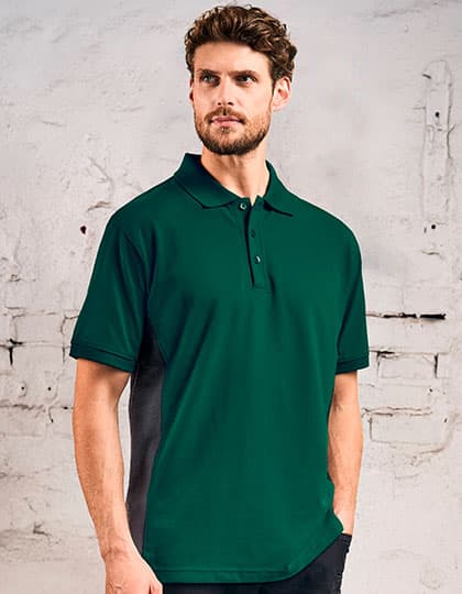 Unisex Contrast Polo — Forest