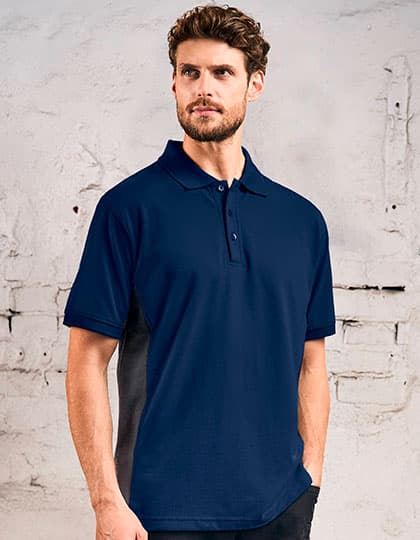 Unisex Contrast Polo — Navy