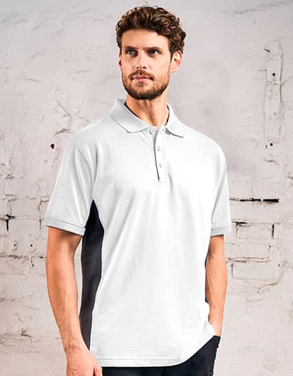 Unisex Contrast Polo — White