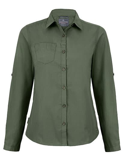 Expert Womens Kiwi Long Sleeved Shirt — Dark Cedar Green