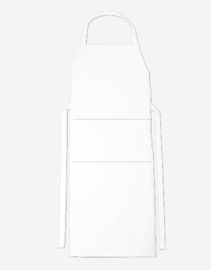 Bib Apron Verona 110 x 75 cm — White