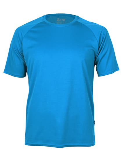 Rainbow Tech Tee — Azure Blue
