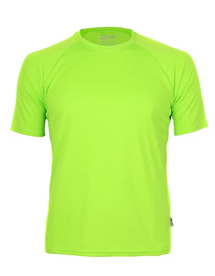 Rainbow Tech Tee — Lime