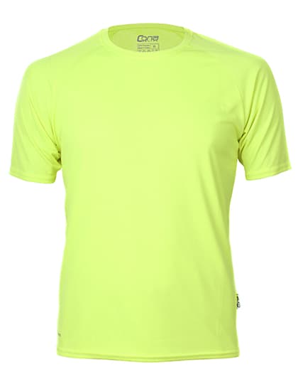 Rainbow Tech Tee — Neon Yellow