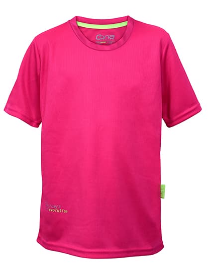 Kids Evolution Tech Tee — Magenta