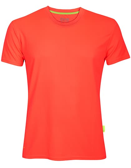 Evolution Tech Tee — Neon Coral