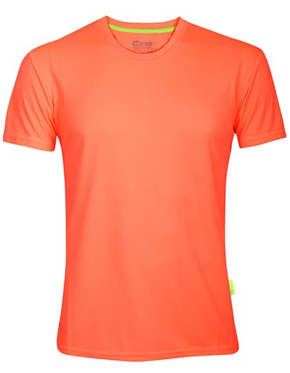Evolution Tech Tee — Neon Peach