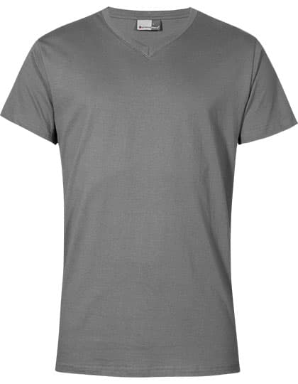 Premium V-Neck-T — Steel Grey (Solid)