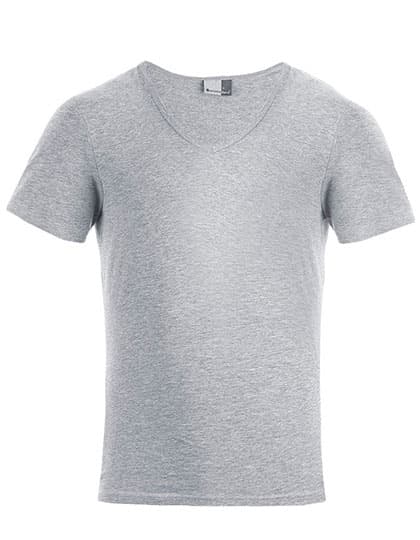 Men´s Slim Fit V-Neck-T — Sports Grey (Heather)