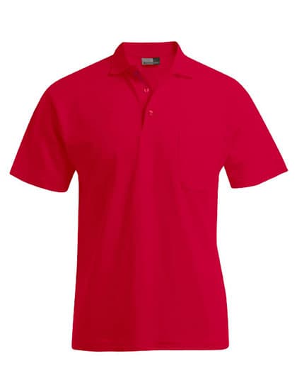 Men´s Heavy Polo Pocket — Fire Red