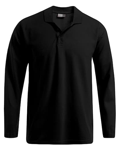 Men´s Heavy Polo Long Sleeve — Black