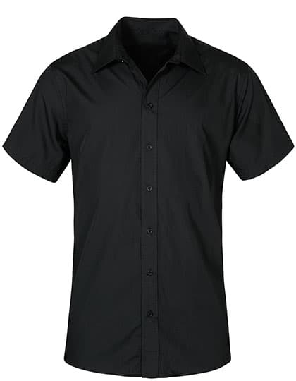 Men´s Poplin Shirt Short Sleeve — Black