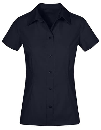 Women´s Poplin Shirt Short Sleeve — Navy