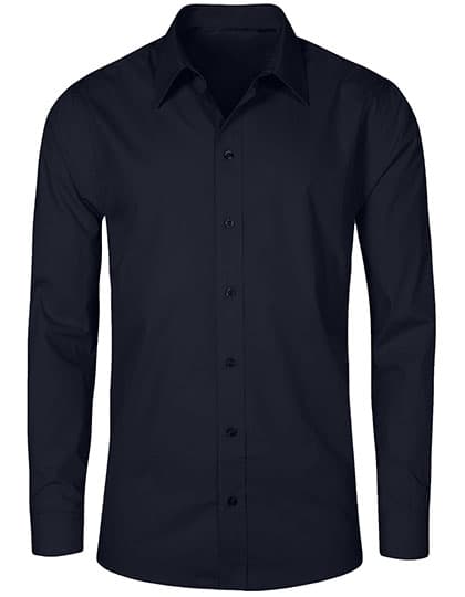 Men´s Poplin Shirt Long Sleeve — Navy