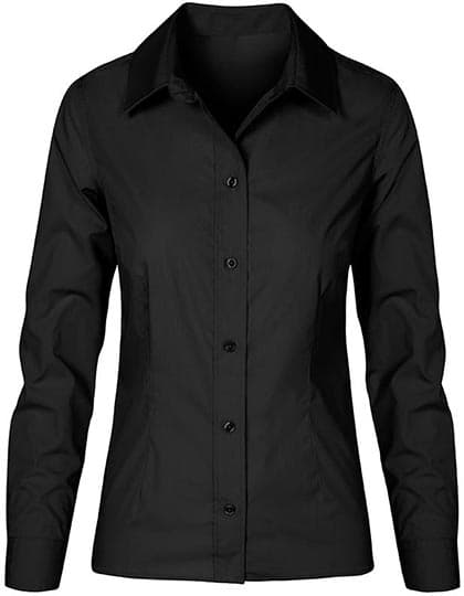 Women´s Poplin Shirt Long Sleeve — Black
