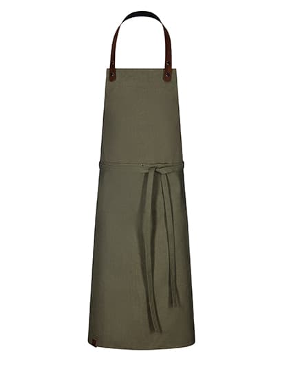 Latzschürze Canvas 75 x 100 cm — Dark Green Washed