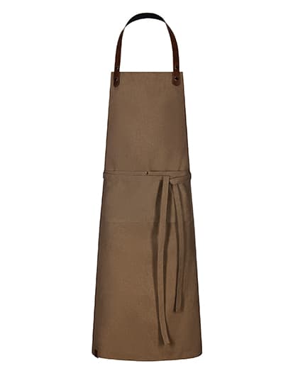Latzschürze Canvas 75 x 100 cm — Mid Brown Washed
